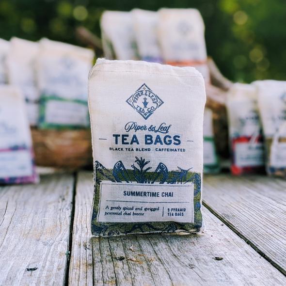 Piper & Leaf Summertime Chai Sachets Tea Bags | Salt Kitchen & Co